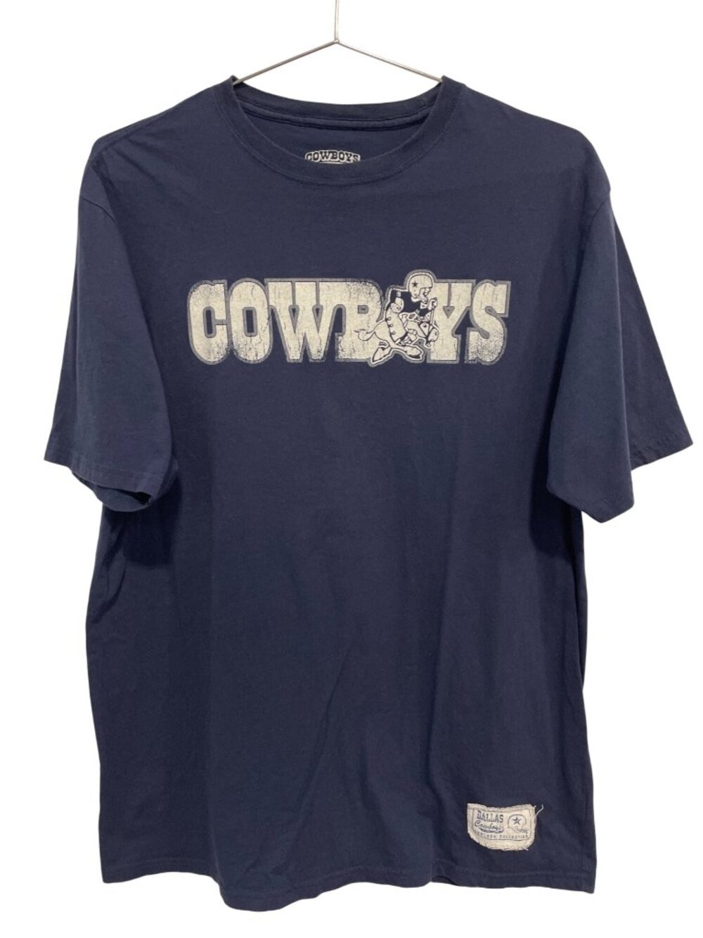 Cowboys Legends Collection T-Shirt Medium Navy Blue Vintage Graphic Cotton Blend